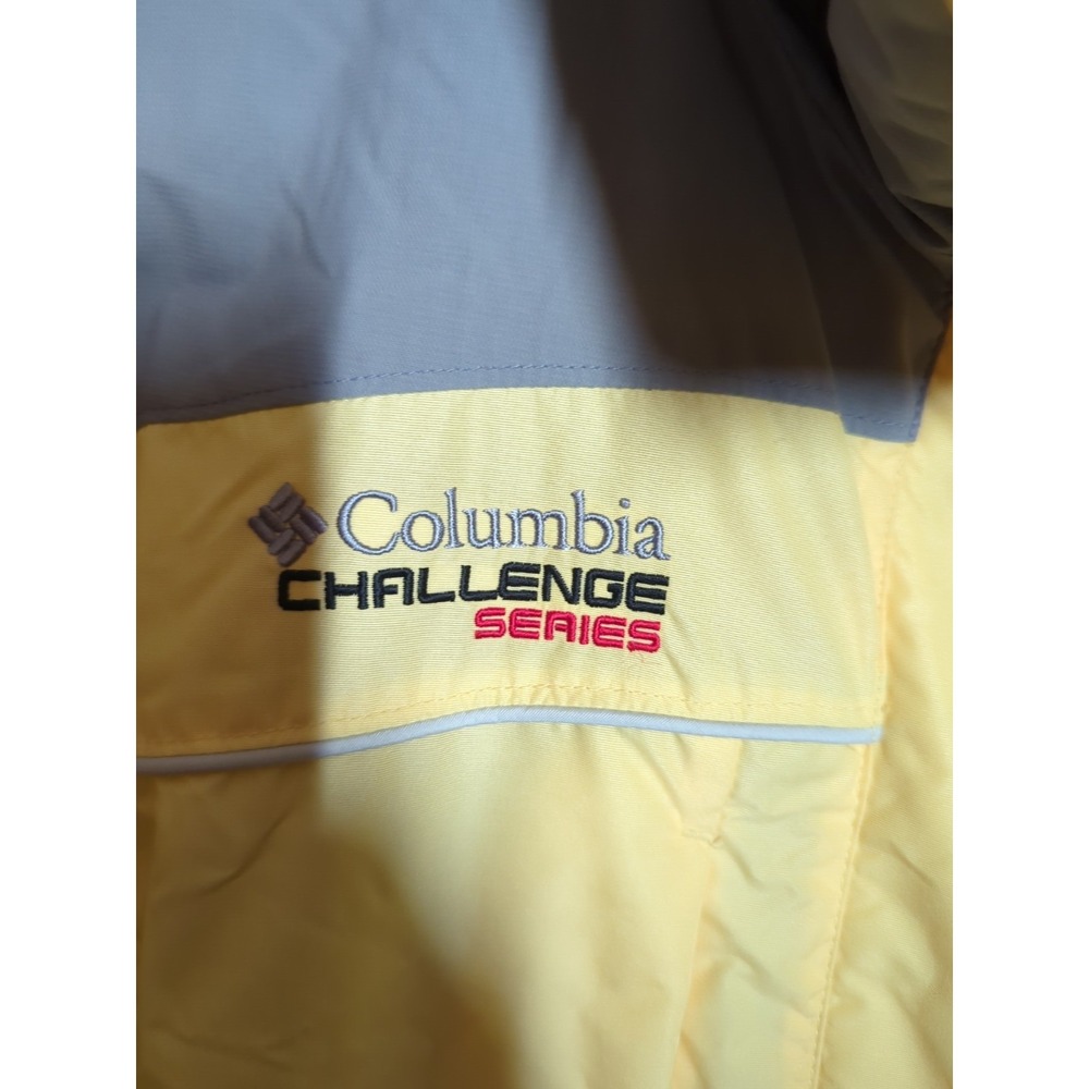 COLUMBIA CHALLENGE SERIES Ski Snowboarding Jacket Women's Large Yellow Gray VTG - Picture 5 of 17